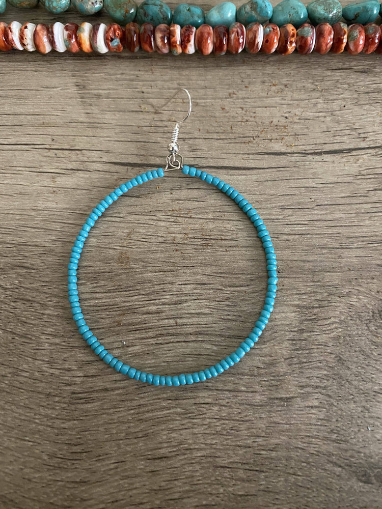 Simple seed bead shop earrings