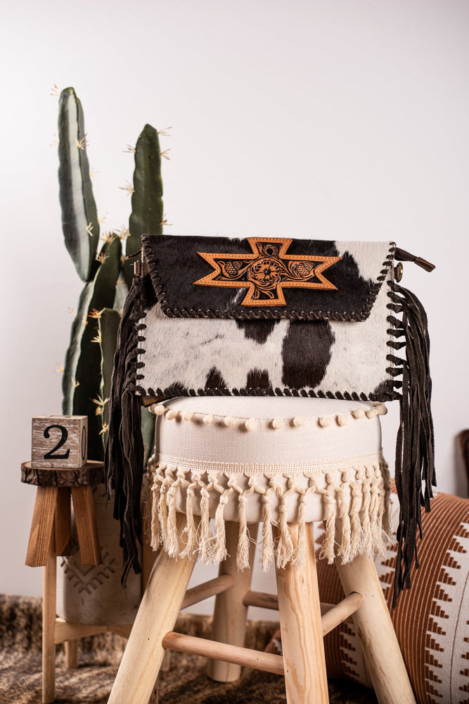 The Colter Fringe Purse - Brown