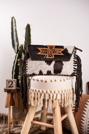 The Colter Fringe Purse - Brown