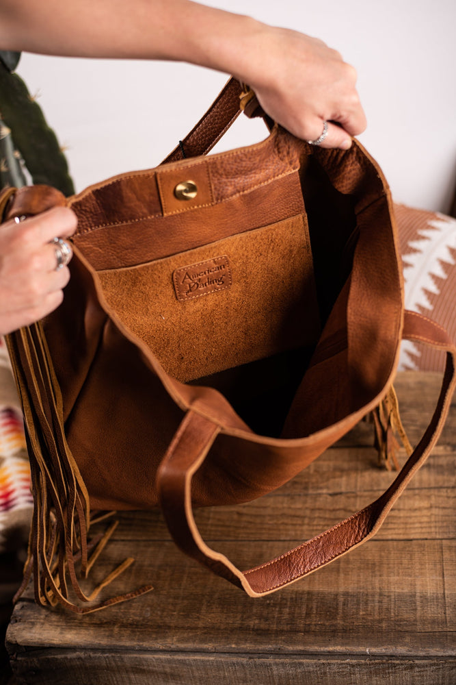 The Dunn Leather Tote - Light Brown