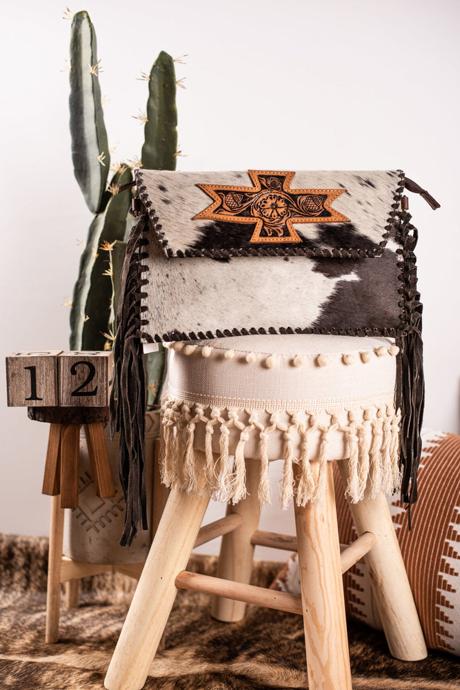 The Colter Fringe Purse - Brown