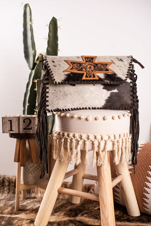 The Colter Fringe Purse - Brown
