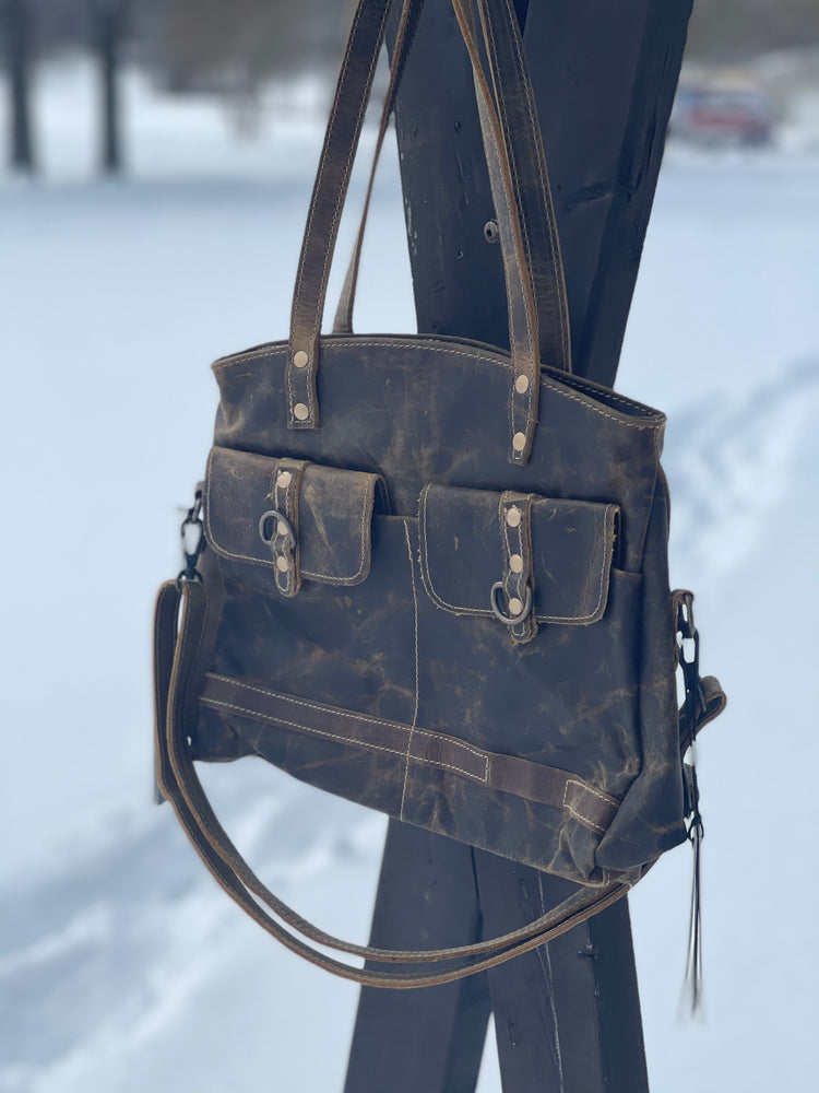 Leather Pocket Detail Bag