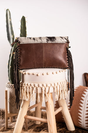 The Colter Fringe Purse - Brown