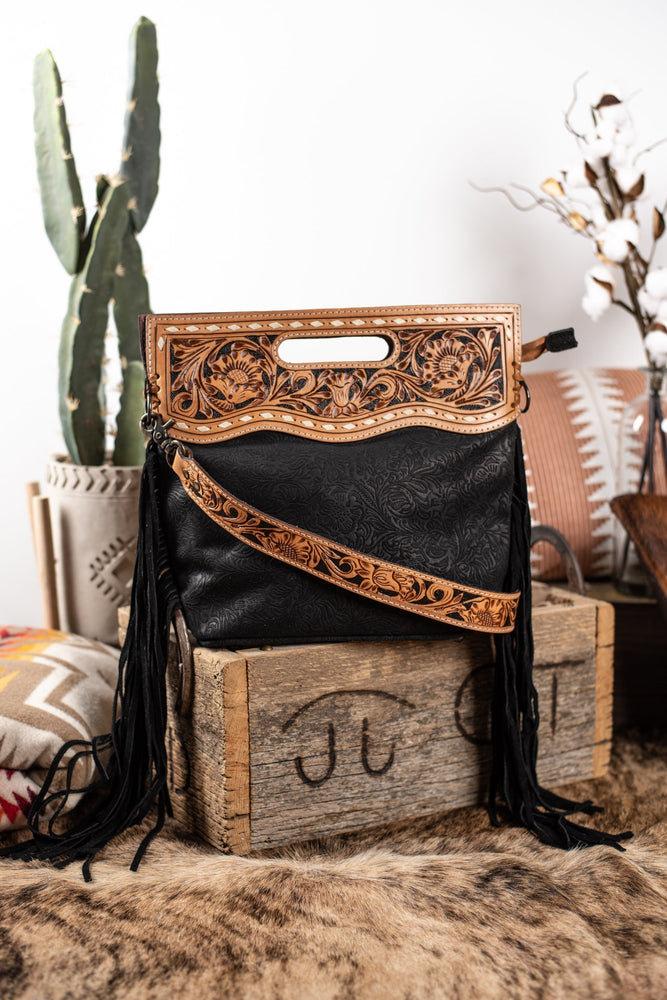 The Longhaul Tooled Purse - Black