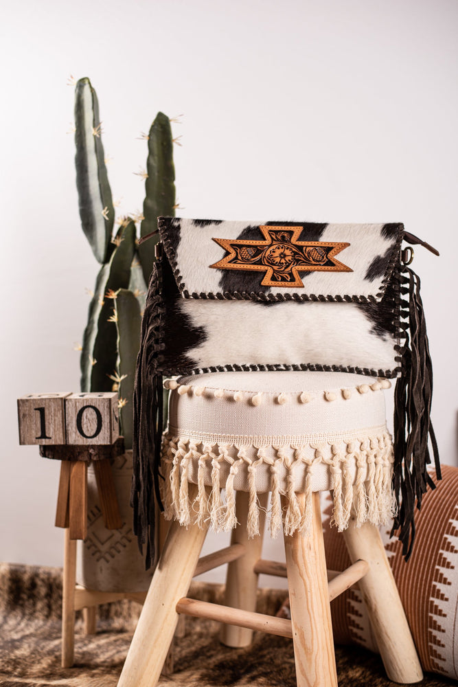 The Colter Fringe Purse - Brown
