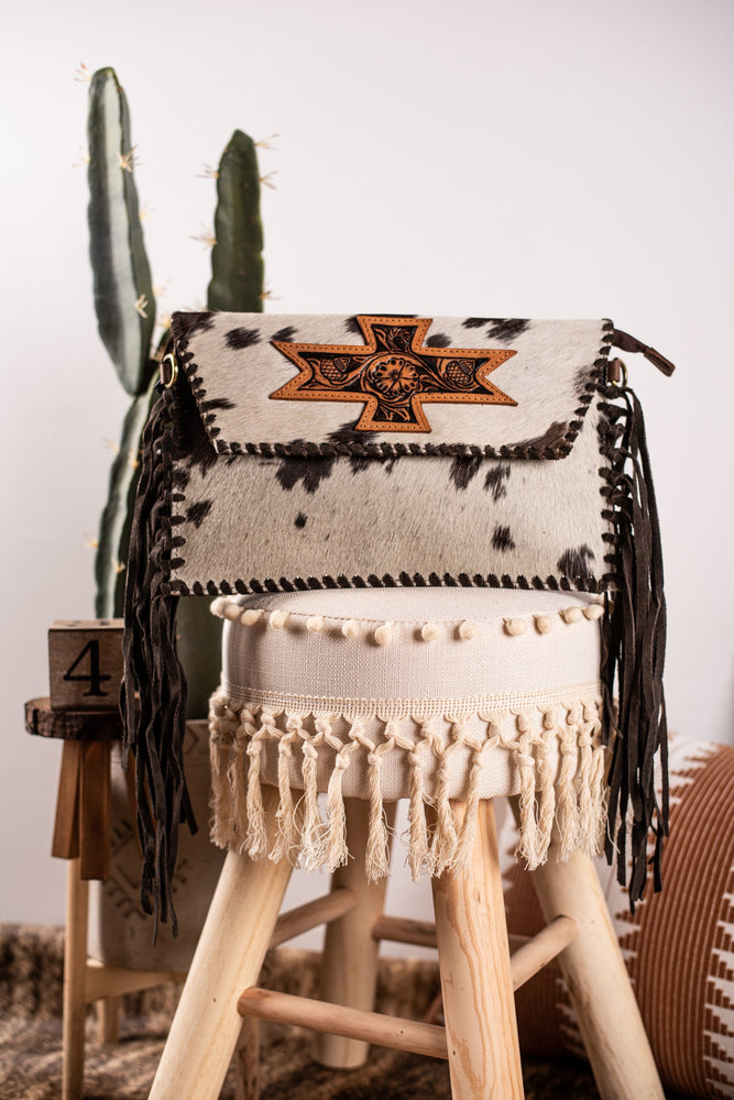 The Colter Fringe Purse - Brown