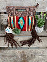 The Big Chief Saddle Blanket Purse with Fringe