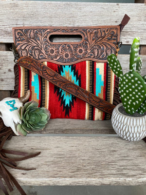 The Big Chief Saddle Blanket Purse with Fringe