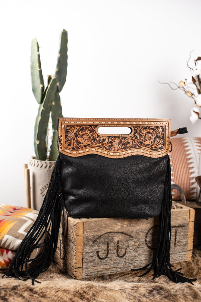 The Longhaul Tooled Purse - Black