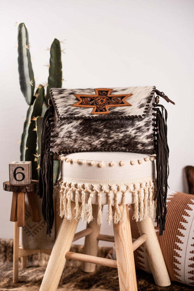 The Colter Fringe Purse - Brown