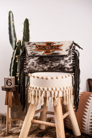 The Colter Fringe Purse - Brown