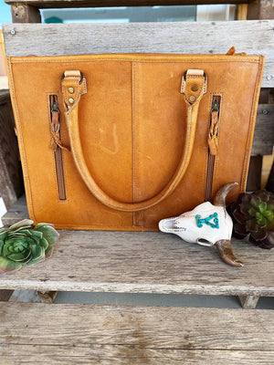 The Calamity Tote - Turquoise & Rust
