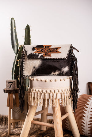 The Colter Fringe Purse - Brown