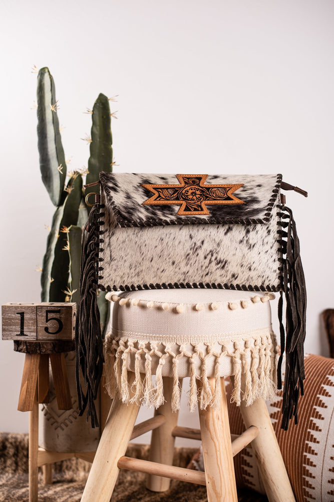 The Colter Fringe Purse - Brown