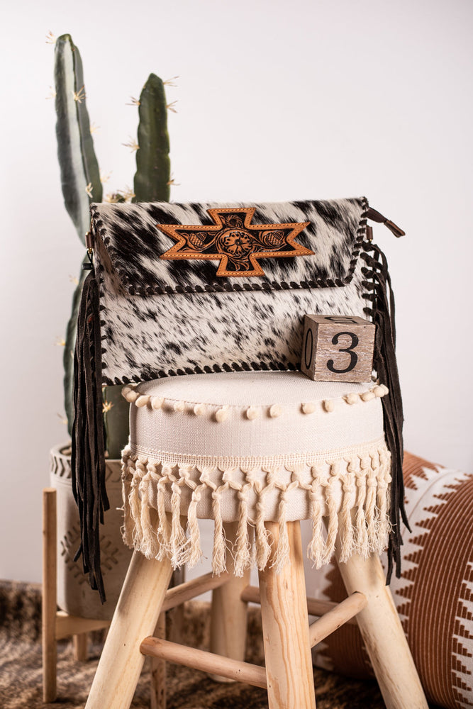 The Colter Fringe Purse - Brown