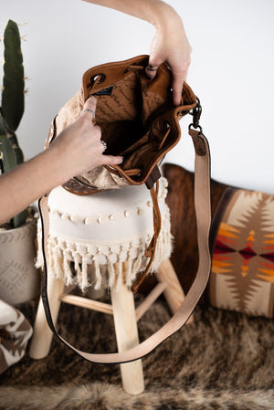 The Jordy Drawstring Purse - Tan